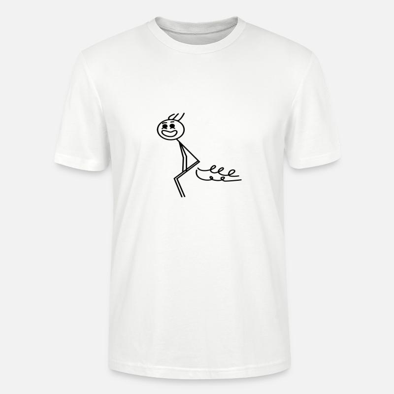 Chiffre de bâton péter - T-shirt bio CRAFTER Stanley Stella Unisexe - blanc