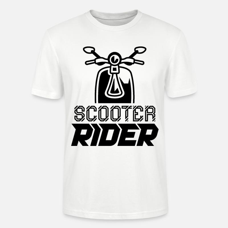 Rollerfahrer Motorroller Moped Mofa - Stanley/Stella Unisex Bio-T-Shirt CRAFTER - Weiß