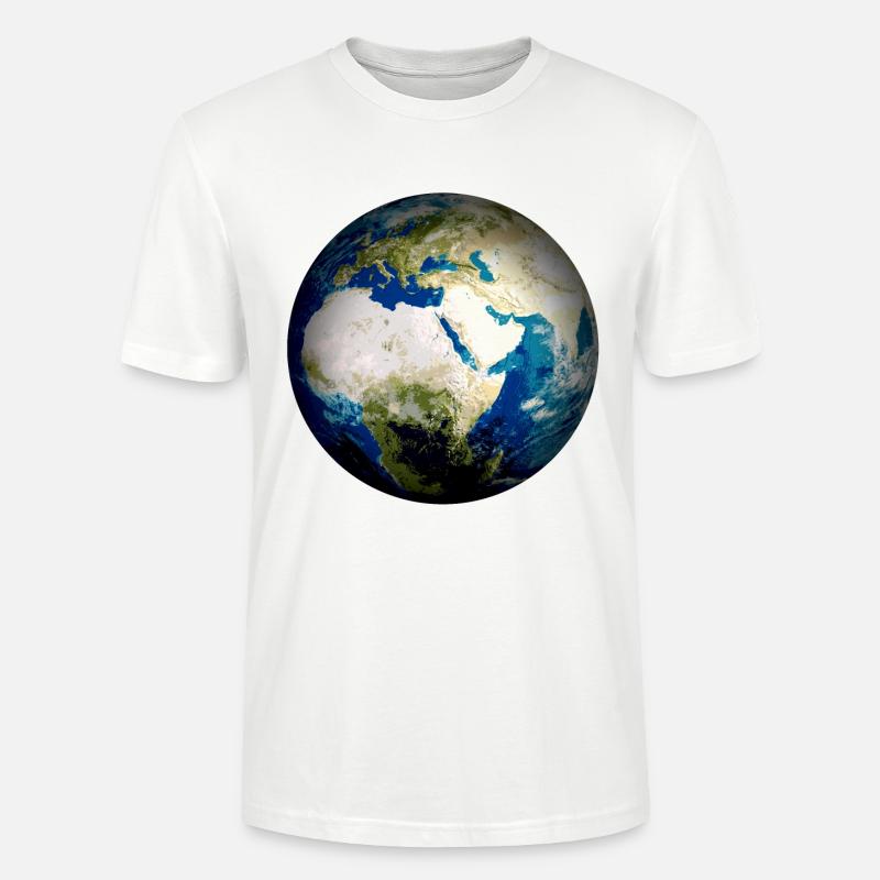 Weltkugel Erde - Stanley/Stella Unisex Bio-T-Shirt CRAFTER - Weiß