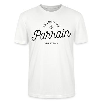 L'incroyable Parrain Breton - T-shirt bio CRAFTER Stanley Stella Unisexe - blanc - Devant - Alina (178cm) & Michal (187cm)