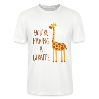 Girafe - Avoir une girafe - T-shirt bio CRAFTER Stanley Stella Unisexe - blanc - Devant - Alina (178cm) & Michal (187cm)