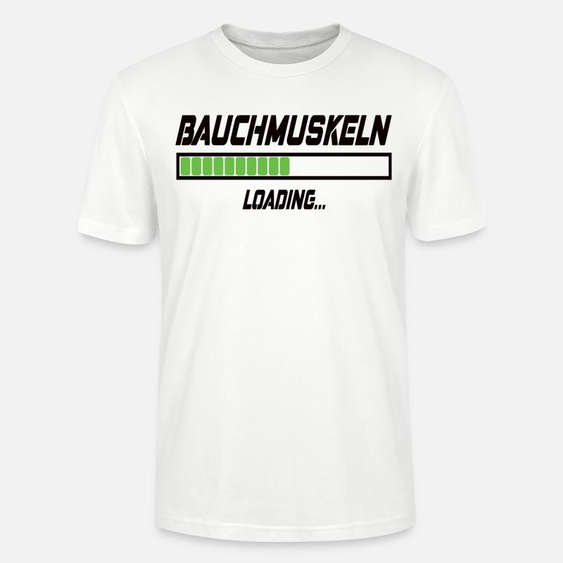 Bauchmuskeln Loading... - Stanley/Stella Unisex Bio-T-Shirt CRAFTER - Weiß