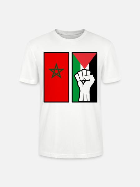 Palæstina Marokko sejr - Stanley Stella CRAFTER unisex økologisk-T-shirt - hvid