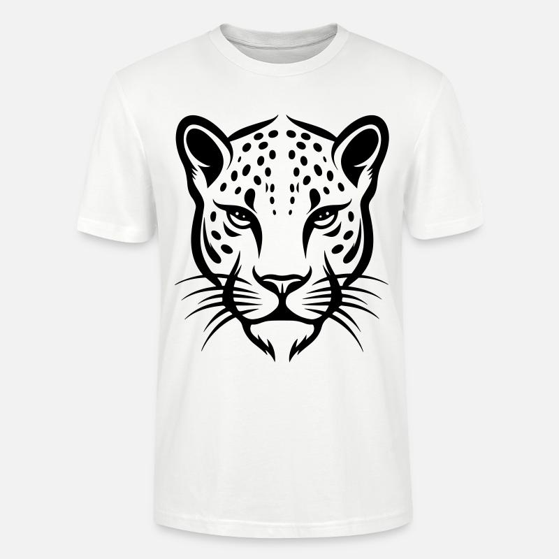 Gepard Kopf - Stanley/Stella Unisex Bio-T-Shirt CRAFTER - Weiß