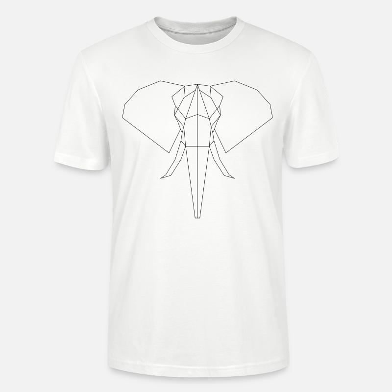 éléphant en ligne - T-shirt bio CRAFTER Stanley Stella Unisexe - blanc