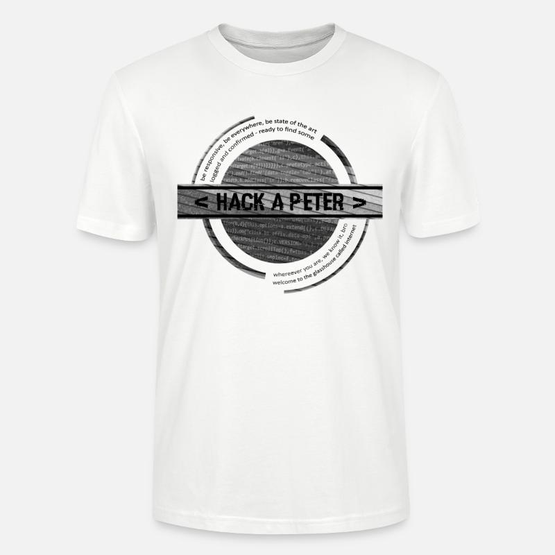 Hack-A-Peter (grau) - Stanley/Stella Unisex Bio-T-Shirt CRAFTER - Weiß