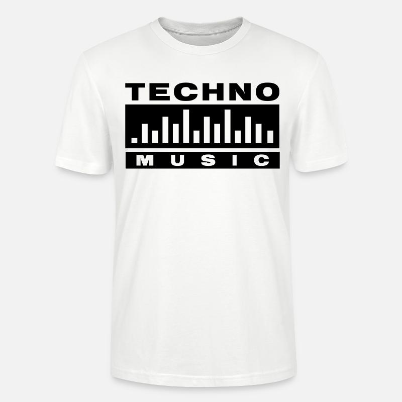 Techno Music - T-shirt bio CRAFTER Stanley Stella Unisexe - blanc