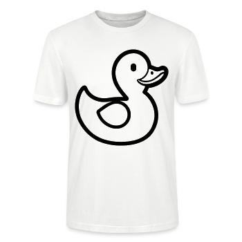 canard - T-shirt bio CRAFTER Stanley Stella Unisexe - blanc - Devant - Alina (178cm) & Michal (187cm)