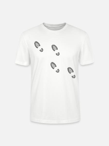 fodspor sko - Stanley Stella CRAFTER unisex økologisk-T-shirt - hvid