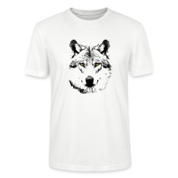 Wolf - Stanley/Stella Unisex Bio-T-Shirt CRAFTER - Weiß - Vorne - Alina (178cm) & Michal (187cm)