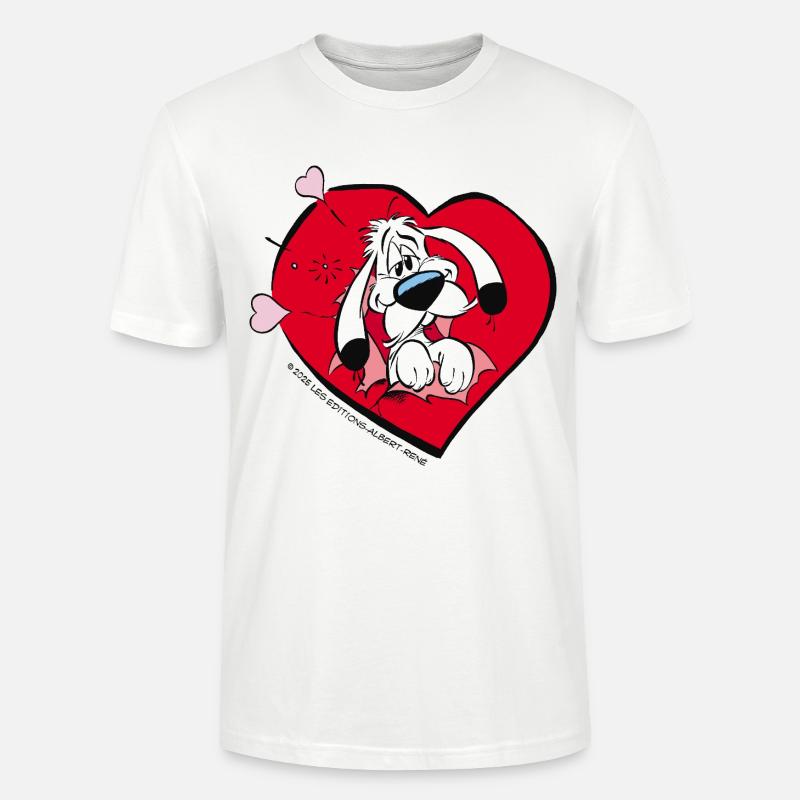 Asterix & Obelix - Idefix mit Herz - Stanley/Stella Unisex Bio-T-Shirt CRAFTER - Weiß