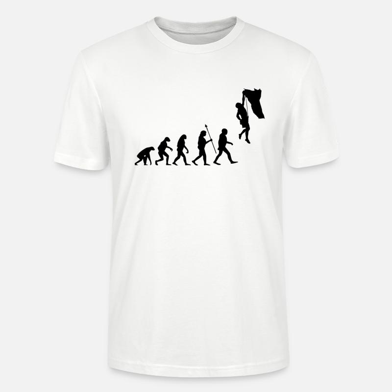 Evolution Escalade Bouldern Climbing Alpinisme - T-shirt bio CRAFTER Stanley Stella Unisexe - blanc