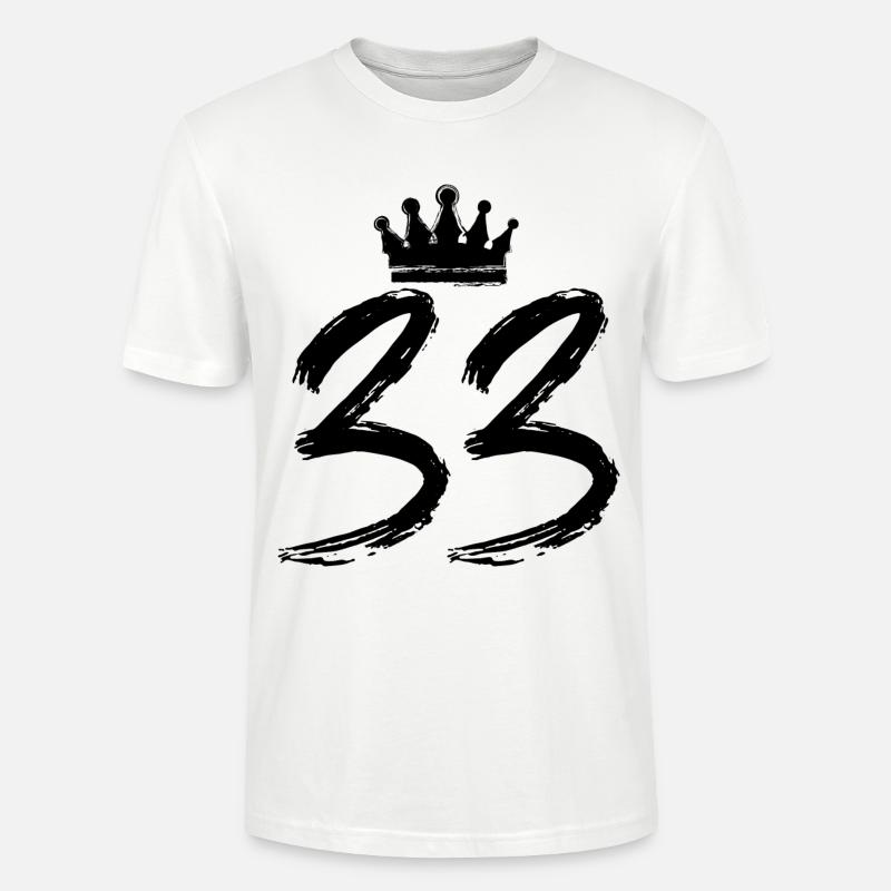 33 Couronne numérique - T-shirt bio CRAFTER Stanley Stella Unisexe - blanc