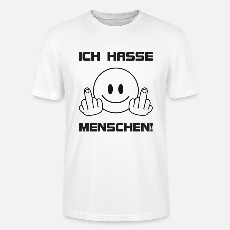 ich hasse menschen - Stanley/Stella Unisex Bio-T-Shirt CRAFTER - Weiß