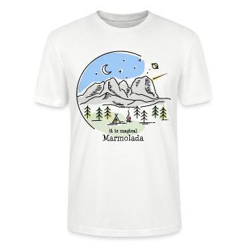 Marmolada Marmolada Dolomites Hiking Via Ferrata - Stanley/Stella CRAFTER Unisex Organic T-Shirt - white - Front - Alina (178cm) & Michal (187cm)