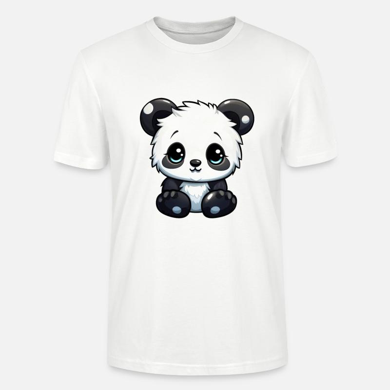 Panda mignon - T-shirt bio CRAFTER Stanley Stella Unisexe - blanc