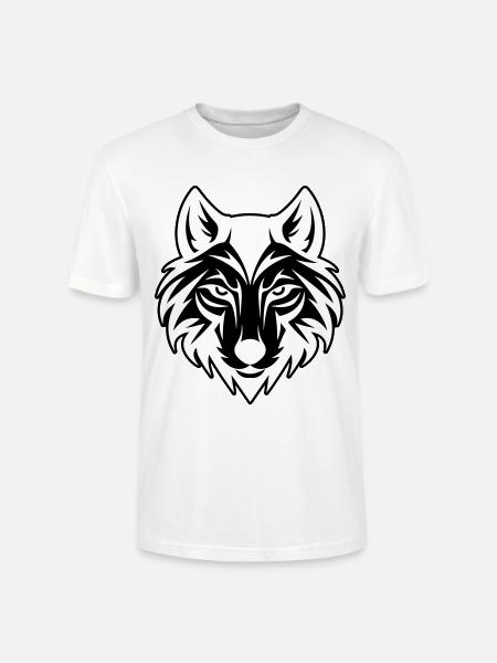 Wolf Head - Stanley/Stella CRAFTER Unisex Organic T-Shirt - white