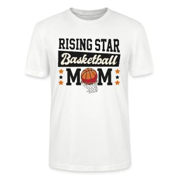 Rising Star Basketball Mom - Stanley/Stella CRAFTER Unisex Organic T-Shirt - white - Front - Alina (178cm) & Michal (187cm)
