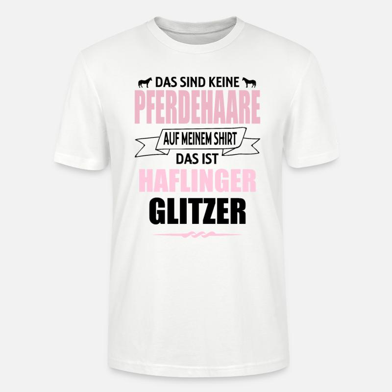 Pferde Pferd Haflinger Reiter Geschenk - Stanley/Stella Unisex Bio-T-Shirt CRAFTER - Weiß