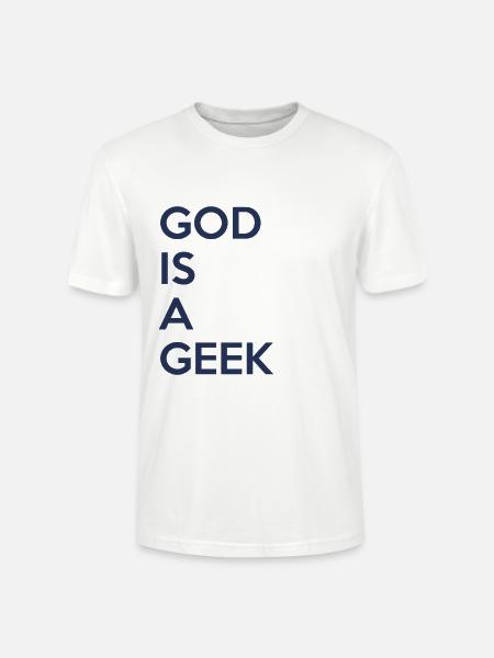 God is a geek - T-shirt bio CRAFTER Stanley Stella Unisexe - blanc