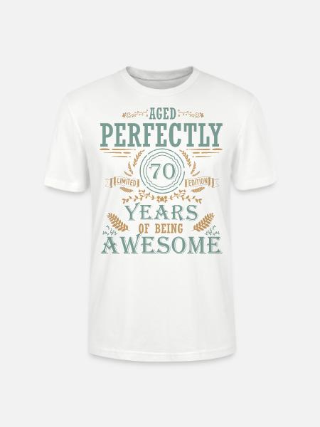 70th birthday - Stanley/Stella CRAFTER Unisex Organic T-Shirt - white