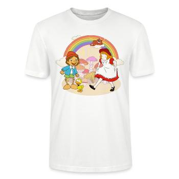 Alice Im Wunderland und Pinocchio Auf Abenteuer - Stanley/Stella Unisex Bio-T-Shirt CRAFTER - Weiß - Vorne - Alina (178cm) & Michal (187cm)