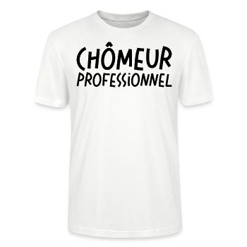 Homme Chômeur Professionnel - T-shirt bio CRAFTER Stanley Stella Unisexe - blanc - Devant - Alina (178cm) & Michal (187cm)
