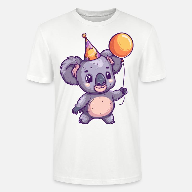 Koala Anniversaire Bande Dessinée Mignon - T-shirt bio CRAFTER Stanley Stella Unisexe - blanc