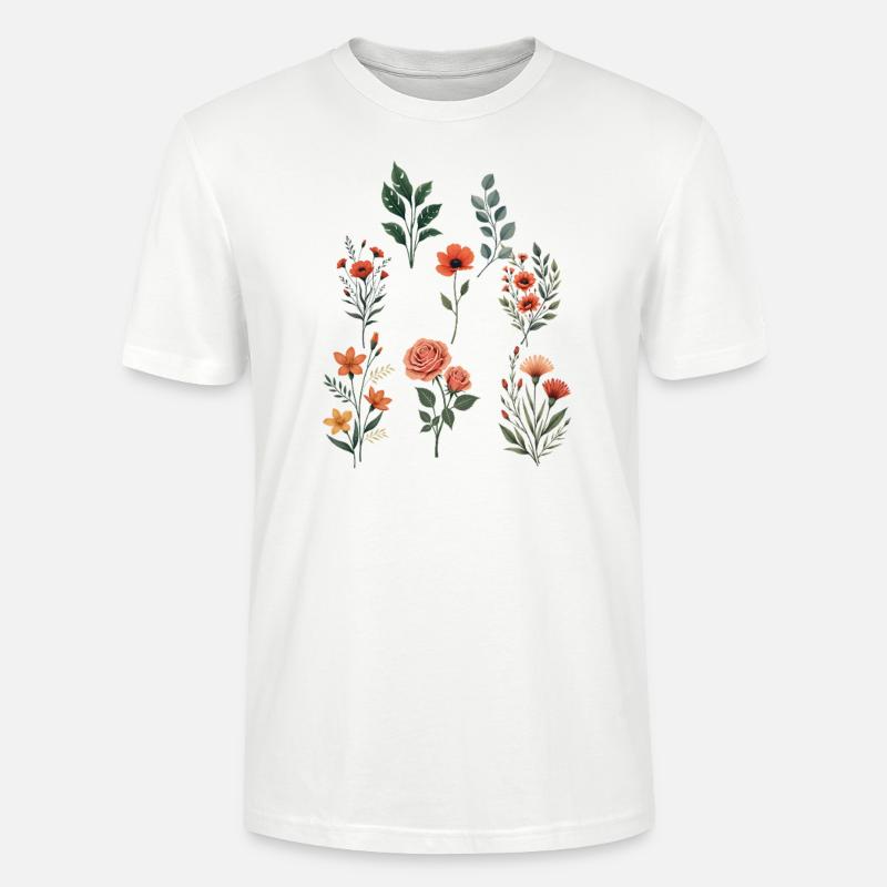 Verschiedene florale botanische Sets - Stanley/Stella Unisex Bio-T-Shirt CRAFTER - Weiß
