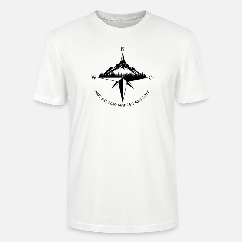 Citation de Wander Compass Mountain - T-shirt bio CRAFTER Stanley Stella Unisexe - blanc