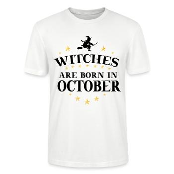 Sorcières Oktober - T-shirt bio CRAFTER Stanley Stella Unisexe - blanc - Devant - Alina (178cm) & Michal (187cm)