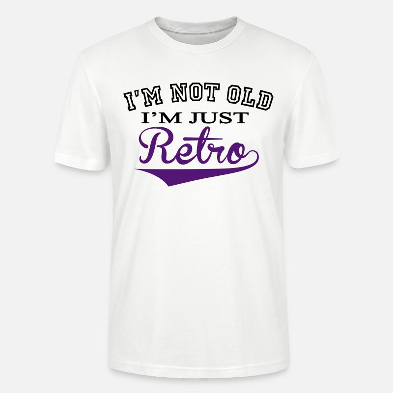 Not Old....Retro - 2 Colour - Stanley/Stella Unisex Bio-T-Shirt CRAFTER - Weiß