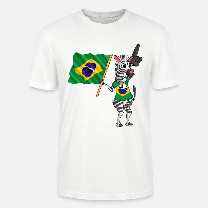 Brasilianer Zebra - Stanley/Stella Unisex Bio-T-Shirt CRAFTER - Weiß