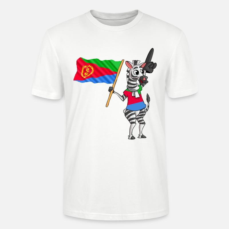 Eritreer Zebra - Stanley/Stella Unisex Bio-T-Shirt CRAFTER - Weiß