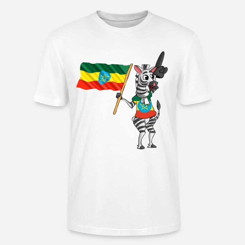 Ethiopiens Zebra - T-shirt bio CRAFTER Stanley Stella Unisexe - blanc