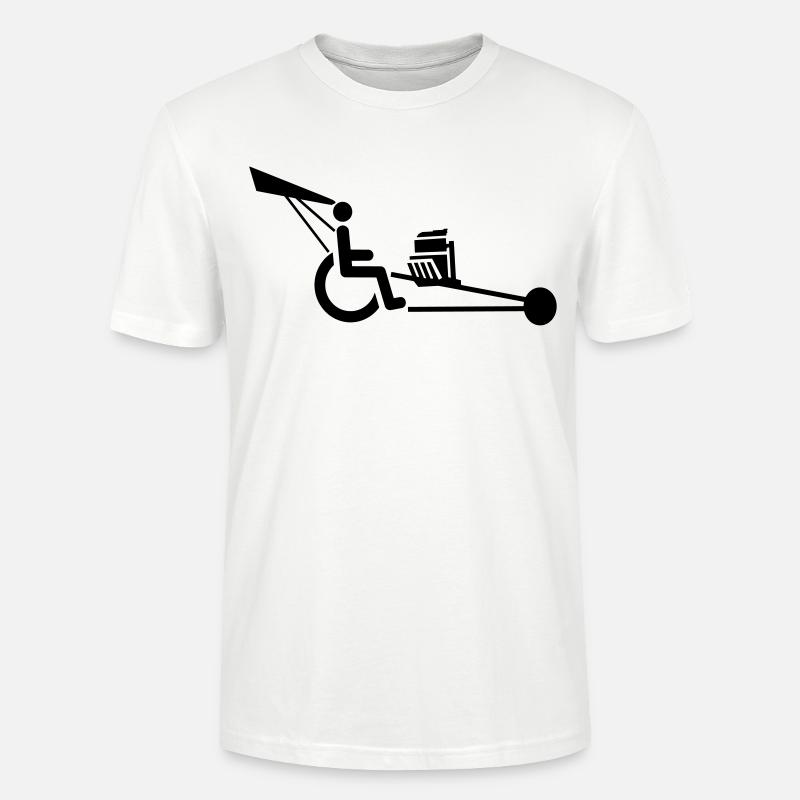 Bild eines Rollstuhls mit V8-Motor # - Stanley/Stella Unisex Bio-T-Shirt CRAFTER - Weiß