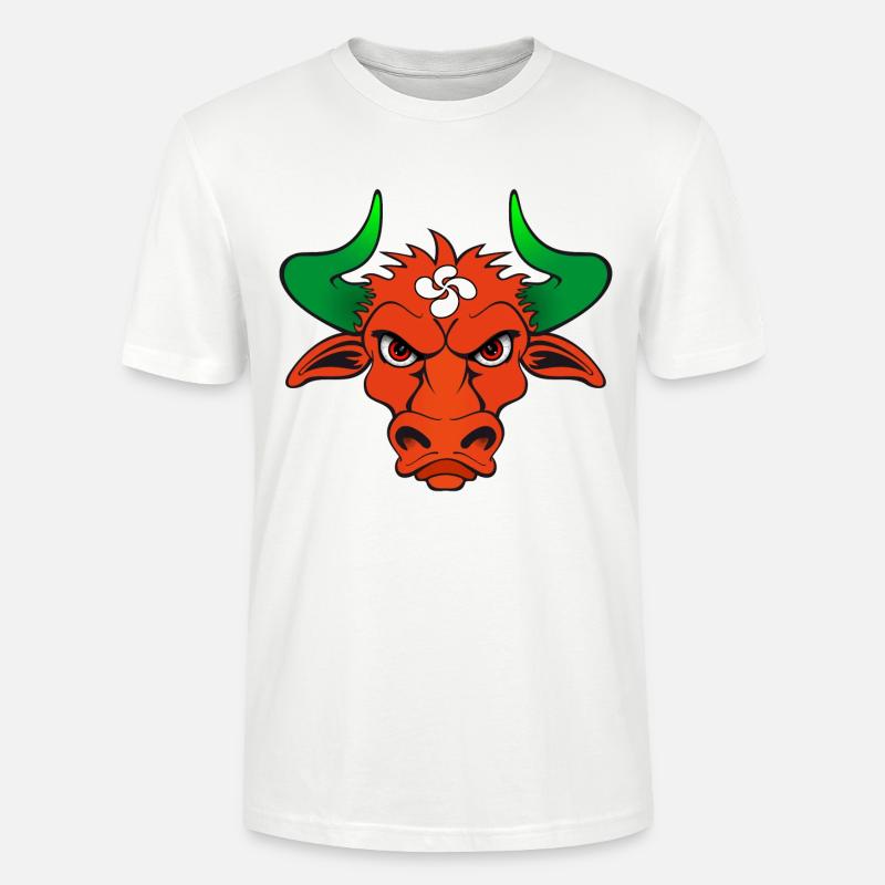 Baskische Stier - Stanley/Stella Unisex Bio-T-Shirt CRAFTER - Weiß