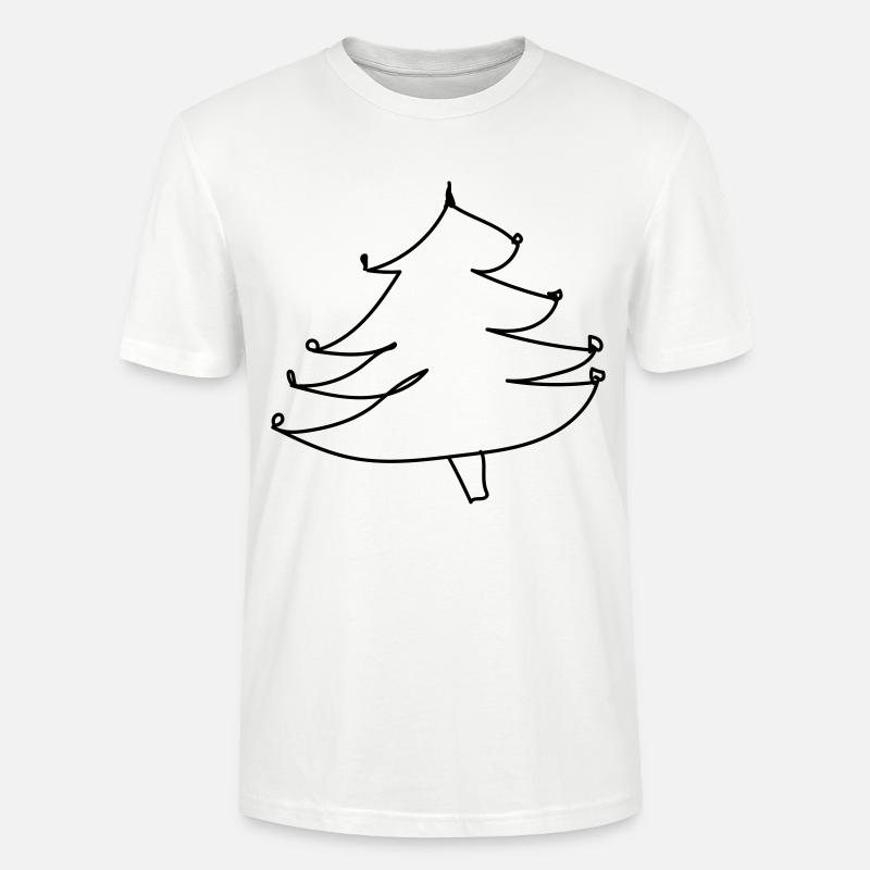 Weihnachtsbaum-Pullover (falscher Weihnachts-Pullover) - Stanley/Stella Unisex Bio-T-Shirt CRAFTER - Weiß