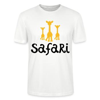 safari - T-shirt bio CRAFTER Stanley Stella Unisexe - blanc - Devant - Alina (178cm) & Michal (187cm)