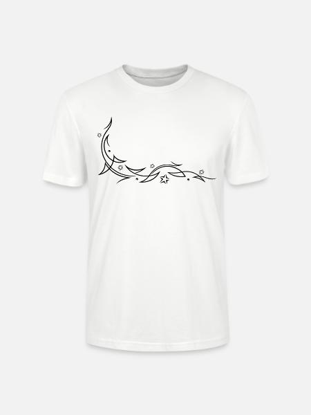 Tribal mit Sternen - Stanley/Stella Unisex Bio-T-Shirt CRAFTER - Weiß