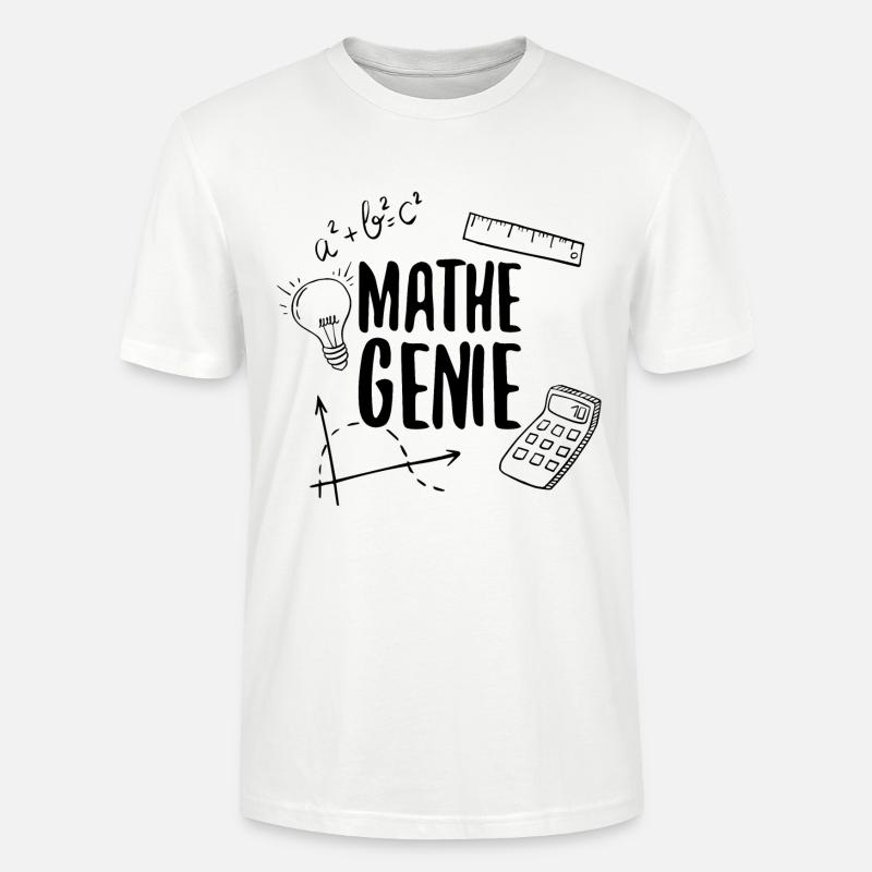 Math genius mathematics genius arithmetic math - Stanley/Stella CRAFTER Unisex Organic T-Shirt - white