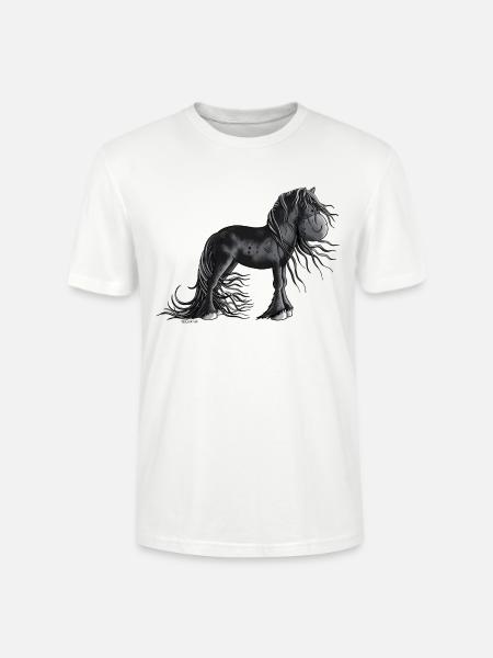 Sweet Friesian Horse - Stanley/Stella CRAFTER Unisex Organic T-Shirt - white