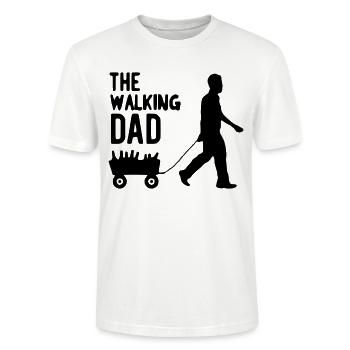 The Walking Dad Vater Humor - Stanley/Stella Unisex Bio-T-Shirt CRAFTER - Weiß - Vorne - Alina (178cm) & Michal (187cm)