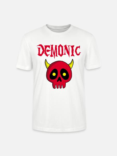 Manga Dämonenschädel - Stanley/Stella Unisex Bio-T-Shirt CRAFTER - Weiß