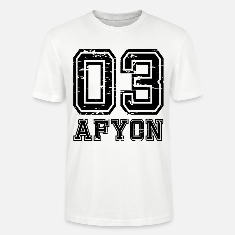 Afyon 03 look usé - T-shirt bio CRAFTER Stanley Stella Unisexe - blanc