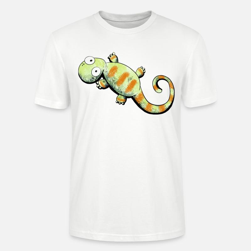 Happy Gecko I Echse - Stanley/Stella Unisex Bio-T-Shirt CRAFTER - Weiß