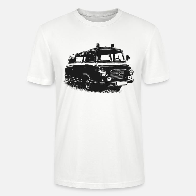 Barkas mit Blaulicht - Stanley/Stella Unisex Bio-T-Shirt CRAFTER - Weiß