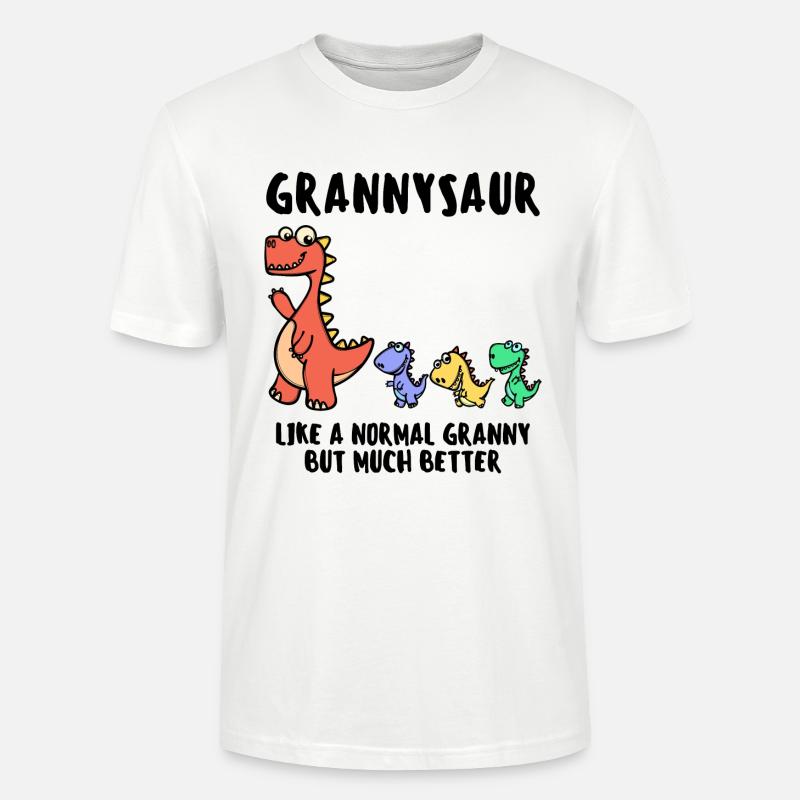 Oma Großmutter Dinosaurier Lustig Statement - Stanley/Stella Unisex Bio-T-Shirt CRAFTER - Weiß