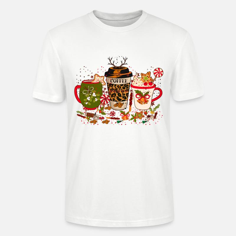 Weihnachtskaffee, Weihnachtsfeier, Weihnachtsstimmung - Stanley/Stella Unisex Bio-T-Shirt CRAFTER - Weiß