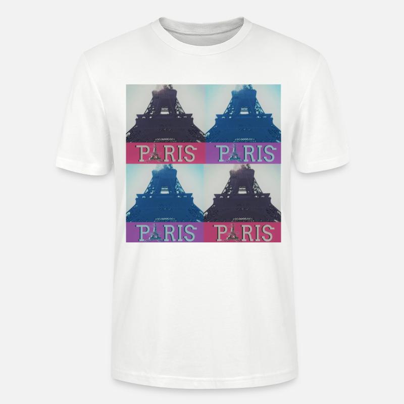 paris eiffel - Stanley/Stella Unisex Bio-T-Shirt CRAFTER - Weiß